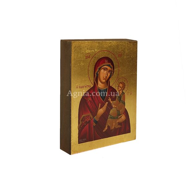 Ікона Божої Матері Одигітрія писана на хослті 9 Х 11,5 см m 90 фото