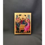 Писана ікона Старозавітна Трійця (Гостинність Авраама) 9 &times; 11,5 см M 351 фото