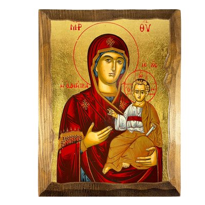 Писана ікона Божої Матері Одигітрія  23,5 Х 28,5 см m 147 фото