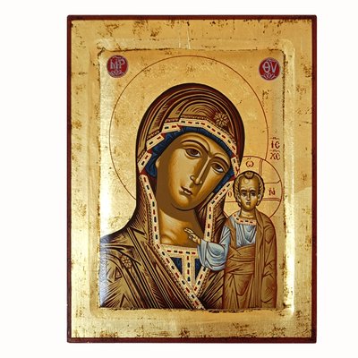 Писаная Казанская икона Пресвятой Богородицы 23 Х 29 см m 180 фото
