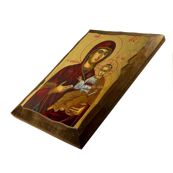 Писаная икона Божией Матери Одигитрия 23,5 Х 28,5 см m 147 фото