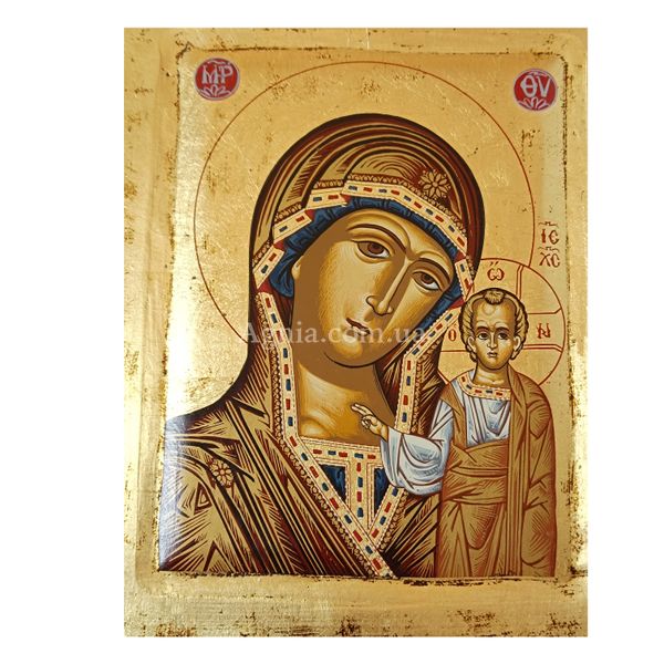 Писана Казанська ікона Пресвятої Богородиці 23 Х 29 см m 180 фото