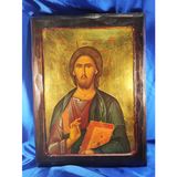 Деревянная икона под старину Спаситель Иисус Христос 32 Х 43 см ML 02 фото