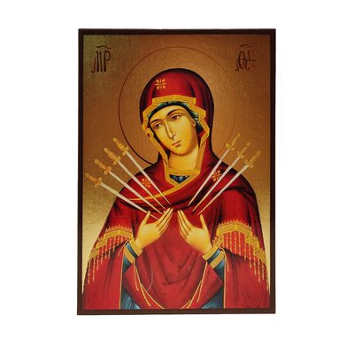 Ікона Божої Матері Семистрільна 14 Х 19 см L 65 фото