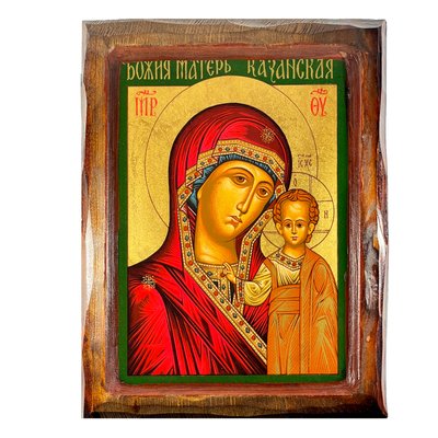 Писаная Казанская икона Пресвятой Богородицы 22 Х 28 см m 148 фото