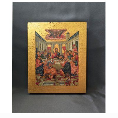 Греческая писаная икона Тайная Вечеря 15 &times; 19 см M 380 A фото
