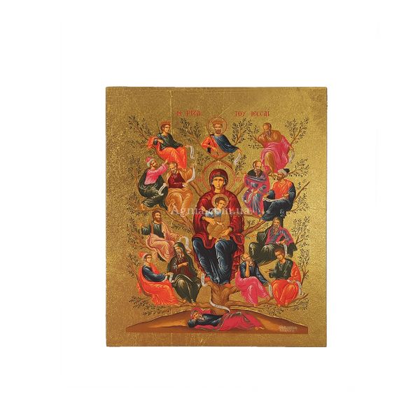 Писаная икона Древо Жизни Пресвятой Богородицы 9 Х 11,5 см m 92 фото