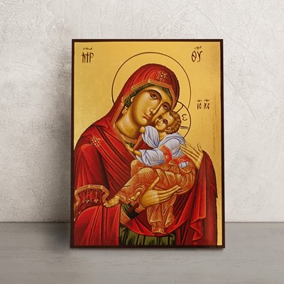 Икона Божией Матери Сладкое лобзание 14 Х 19 см L 744 фото