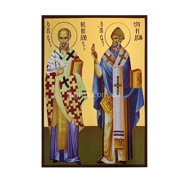 Ікона Святих Миколая та Спиридона 14 Х 19 см L 151 фото