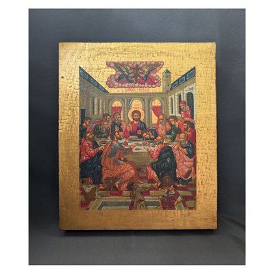 Греческая писаная икона Тайной Вечери 15 &times; 19 см M 380 С фото