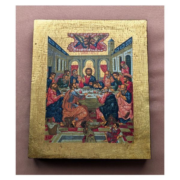 Греческая писаная икона Тайной Вечери 15 &times; 19 см M 380 С фото