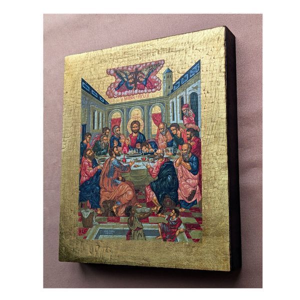 Греческая писаная икона Тайной Вечери 15 &times; 19 см M 380 С фото