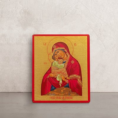 Писана Почаївська ікона Пресвятої Богородиці 10 Х 12,5 см m 203 фото