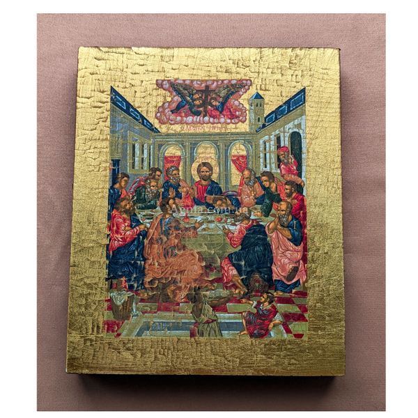 Писаная греческая икона Тайная Вечеря 15 &times; 19 см M 380 D фото