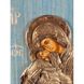 Ексклюзивна ікона на старовинній дошці Божа Матір Глікофілуса ручний розпис у сріблі та позолота розмір 20 Х 29 см E 30 фото 3