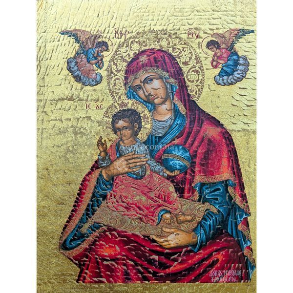 Писана грецька ікона Корфської Божої Матері (Керкіра) 15 &times; 19 см M 381 фото