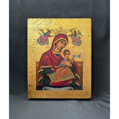 Писаная под старину греческая икона Пресвятой Богородиці 15 &times; 19 см M 382 фото