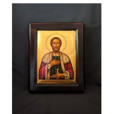 Писаная икона Святого Александра Невского 18 &times; 23 см M 368 фото