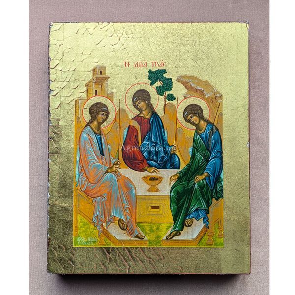 Грецька писана ікона Свята Трійця 15 &times; 19 см M 397 H фото