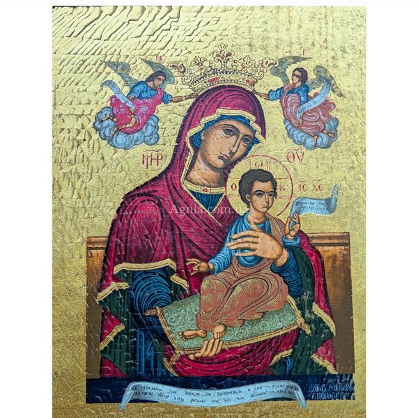Писаная под старину греческая икона Пресвятой Богородиці 15 &times; 19 см M 382 фото