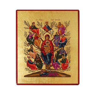 Писаная икона Древо Жизни Пресвятой Богородицы 15 Х 19 см m 16 фото