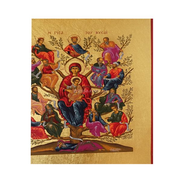 Писаная икона Древо Жизни Пресвятой Богородицы 15 Х 19 см m 16 фото