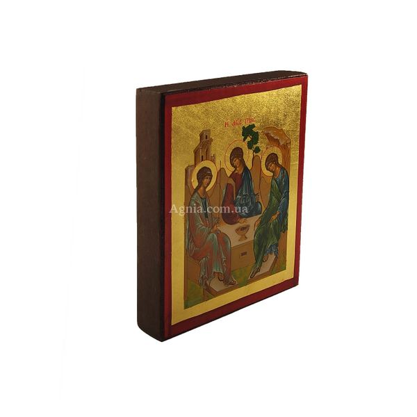 Икона Святой Троицы писаная на холсте 10 Х 13 см m 80 фото