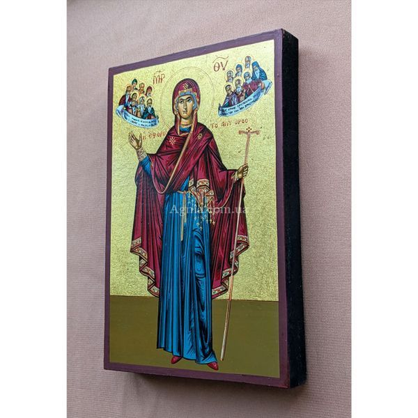 Писаная икона Афонской Божией Матери 12 &times; 18 см M 384 фото