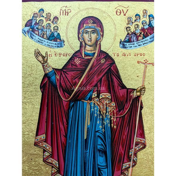 Писаная икона Афонской Божией Матери 12 &times; 18 см M 384 фото