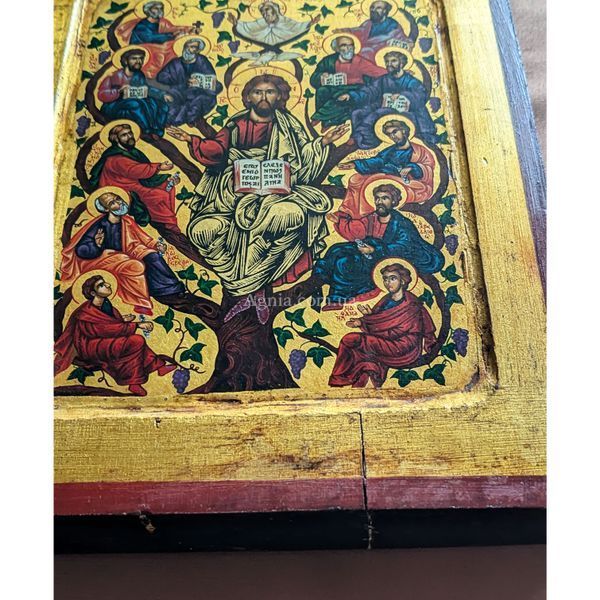 Писана грецька ікона Ісус Христос Лоза Істинна 18 &times; 24 см M 370 фото