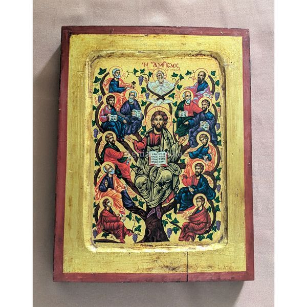 Писана грецька ікона Ісус Христос Лоза Істинна 18 &times; 24 см M 370 фото