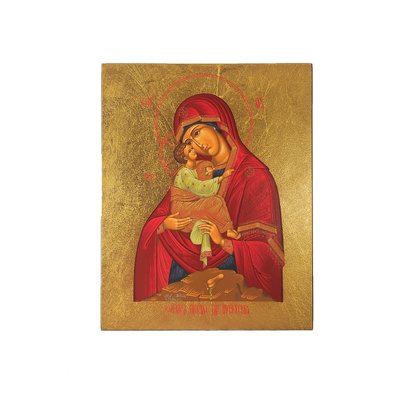 Писана Почаївська ікона Божої Матері 10 Х 13 см m 101 фото
