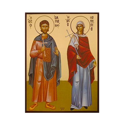 Икона Святые Адриан и Наталия 14 Х 19 см L 611 фото