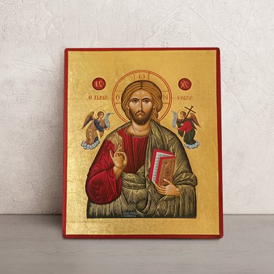 Икона Иисуса Христа Спасителя писаная на холсте 15 Х 19 см m 18 фото