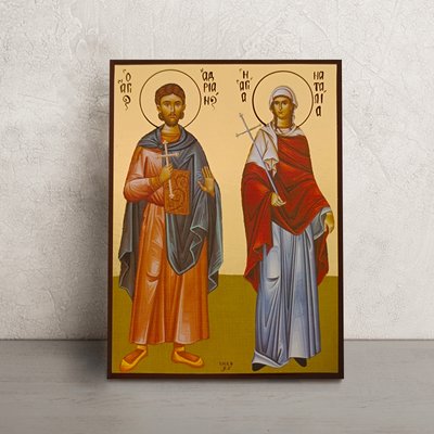 Ікона Святі Адріан та Наталія 14 Х 19 см L 611 фото