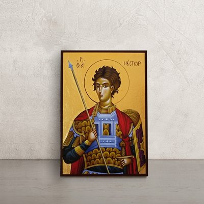 Ікона Нестор Солунський святий мученик 10 Х 14 см L 453 фото