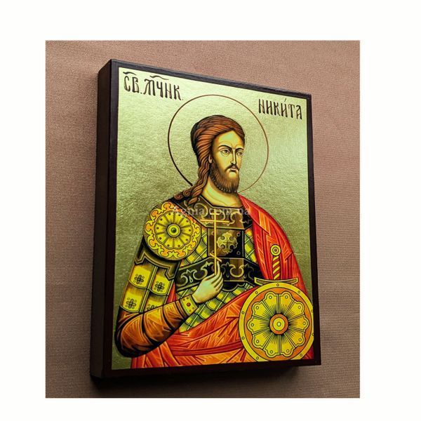 Именная икона Святой Никита 10 &times; 14 см L 897 фото