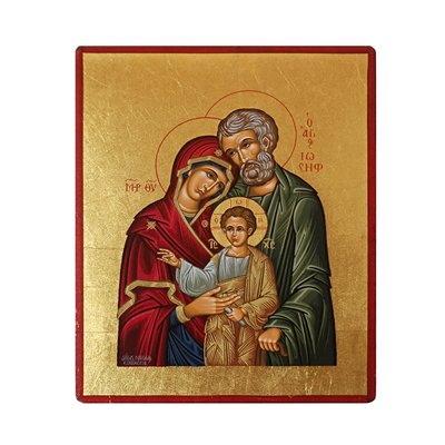 Писана ікона Святого Сімейства 15 Х 19 см m 20 фото
