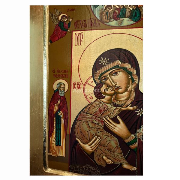 Писаная икона Владимирской Божией Матери 32 Х 42 см E 48 фото