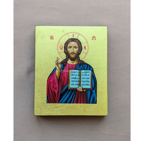 Маленька писана икона Спаситель Ісус Христос 10 &times; 12,5 см M 103 фото