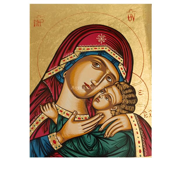 Писана ікона Корсунської Божої Матері 16,5 Х 22,5 см m 192 фото
