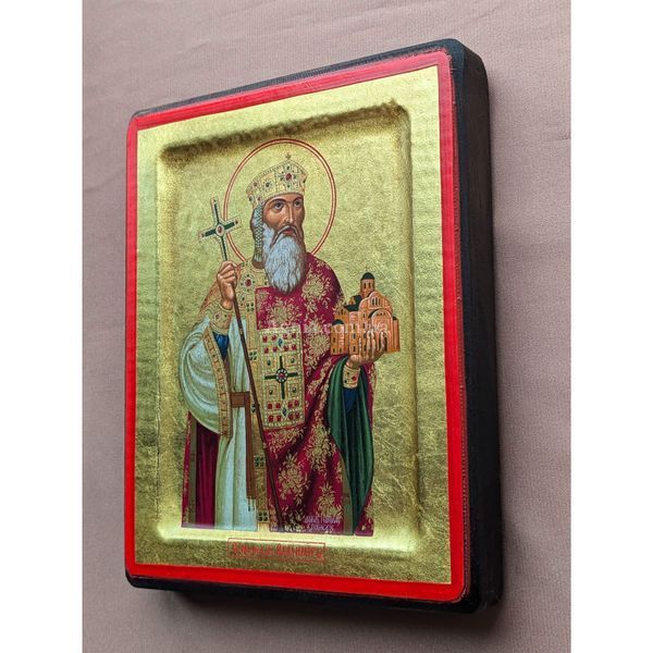 Писаная икона Святого Владимира Великого 15,5 х 20 см m 287 фото