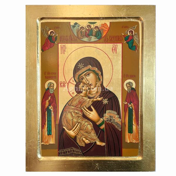 Писана ікона Володимирськой Божої Матері 32 Х 42 см E 48 фото