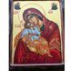 Писаная греческая икона Божией Матери Гликофилуса 23 &times; 29 см M 387 фото 6