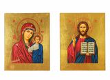 Ікона вінчальної пари Божа Матір Казанська та Ісус Христос 10 Х 13 см m 104 фото