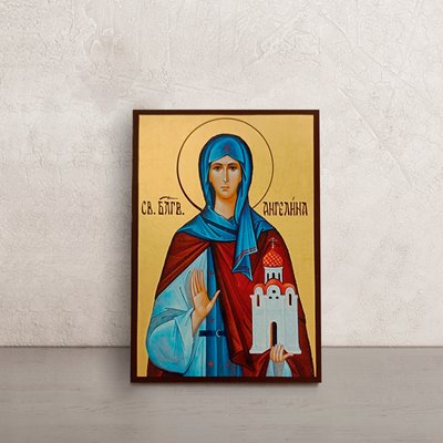 Именная икона Святая Ангелина 10 Х 14 см L 11 фото