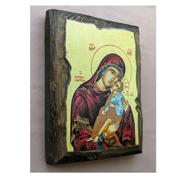 Писана ікона Божої Матері Врефократуса (Та, що тримає Немовля) 15,5 &times; 20 см M 386 фото