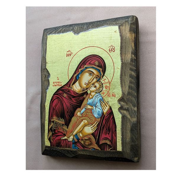 Писана ікона Божої Матері Врефократуса (Та, що тримає Немовля) 15,5 &times; 20 см M 386 фото