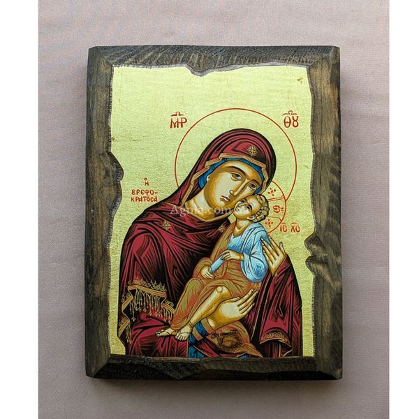 Писана ікона Божої Матері Врефократуса (Та, що тримає Немовля) 15,5 &times; 20 см M 386 фото