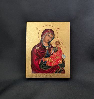 Писана грецька ікона Божої Матері 9 &times; 11,5 см M 339 фото